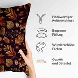 Almohada de salud hojas otoñales marrones