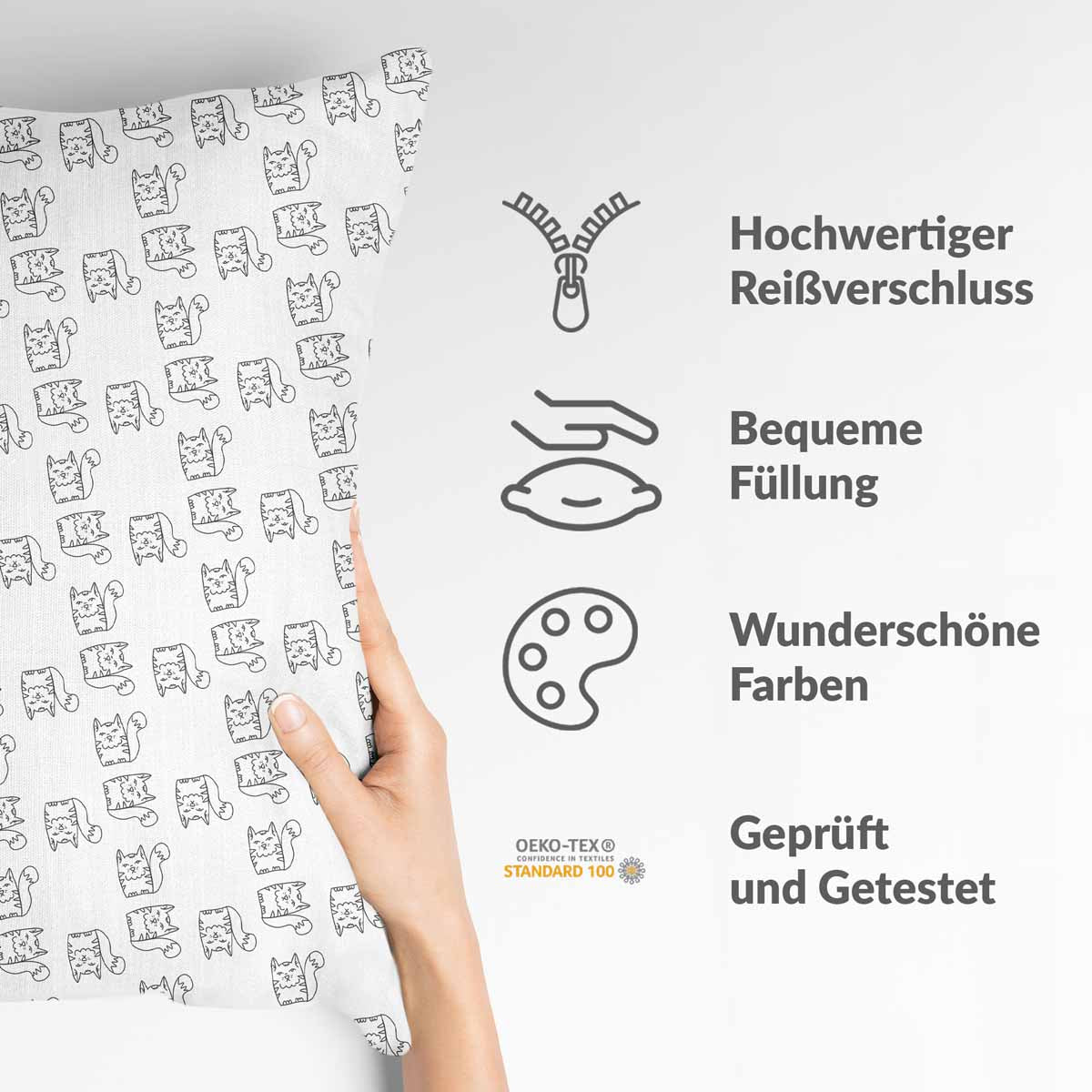 Almohada de salud blanca con resaca