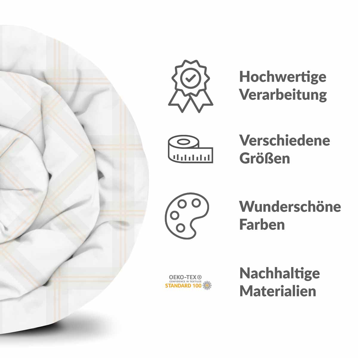 Juego de ropa de cama con manta terapéutica naranja con cuadros grandes