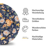 Set de ropa de cama con mantas terapéuticas azul con calabazas