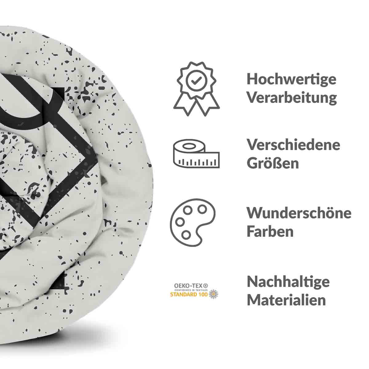 Set de ropa de cama con manta terapéutica blanco formas Dalgona