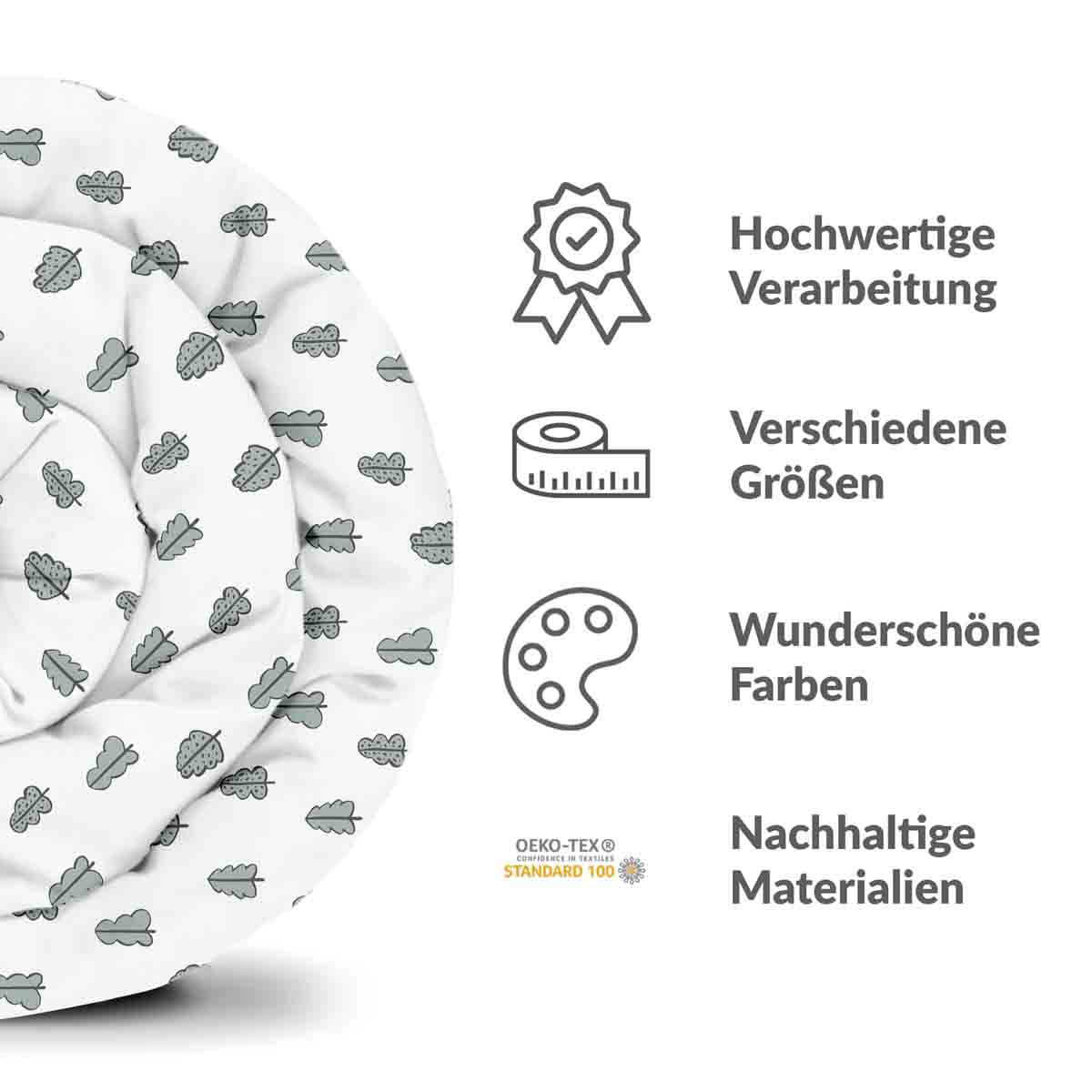 Juego de ropa de cama con manta terapéutica blanca con arbolitos