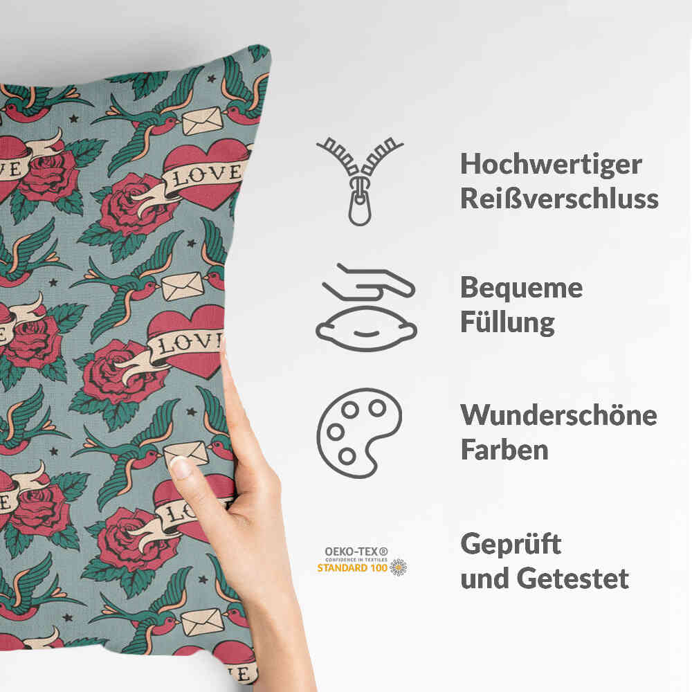 Almohada de salud Love Tattoo