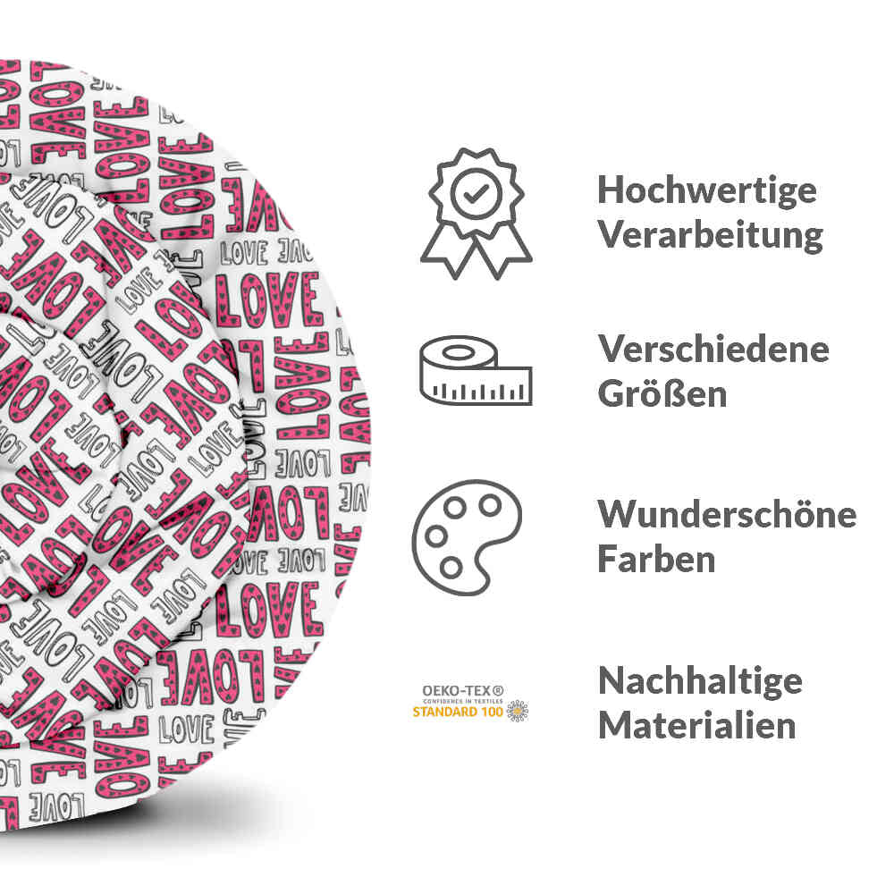 Manta terapéutica original - Funda de algodón blanca L.O.V.E