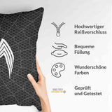 Almohada de salud negra con araña