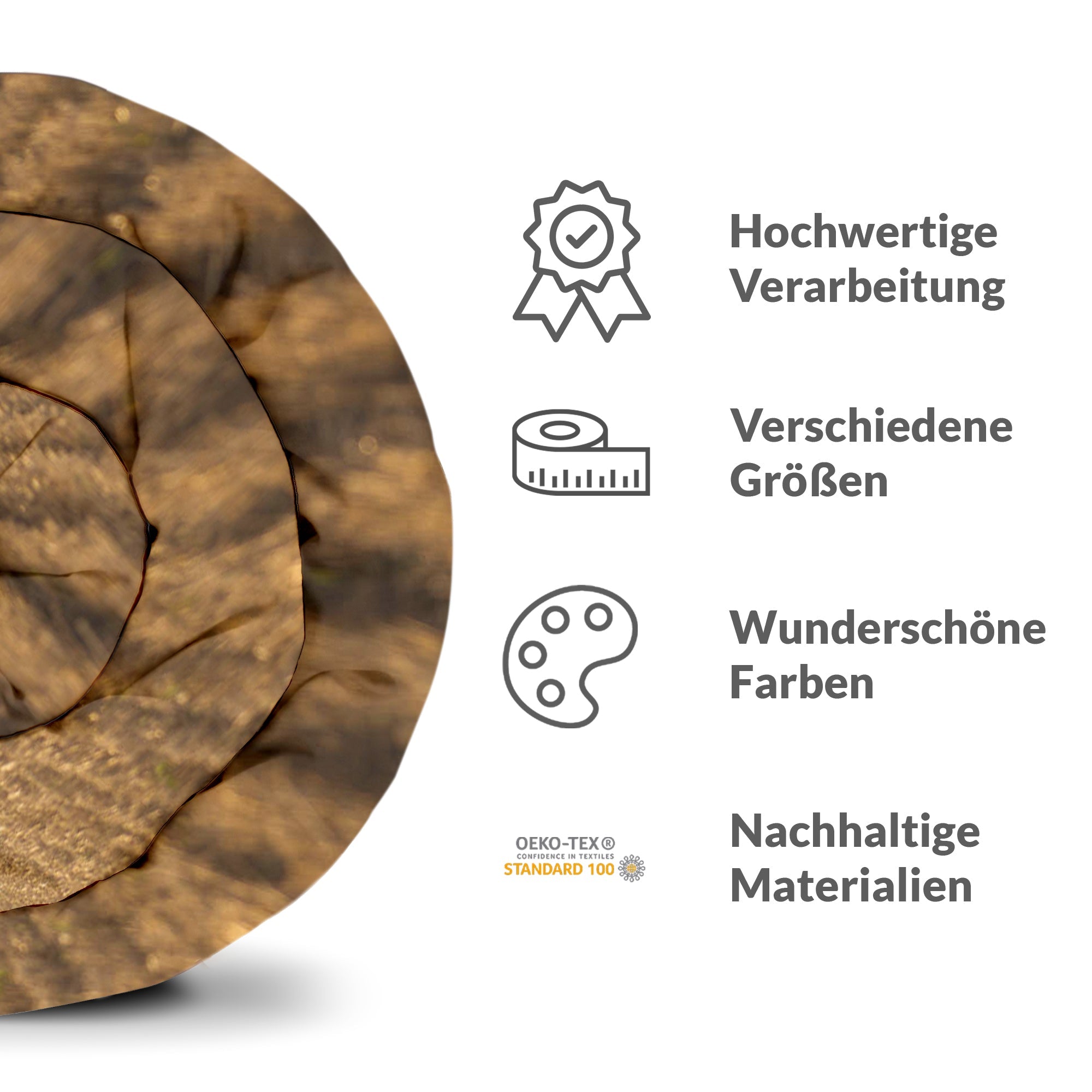 Set de ropa de cama con manta terapéutica marrón Acker