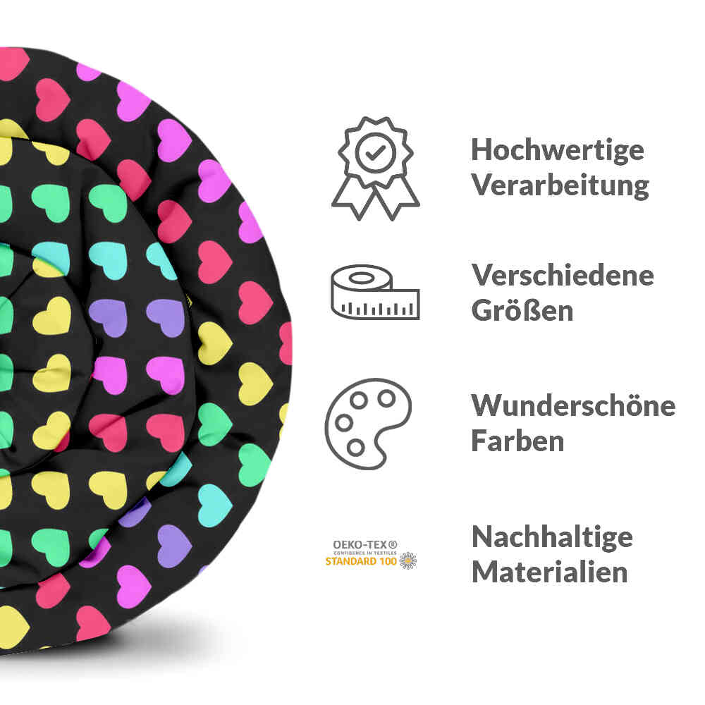 Manta terapéutica original - Funda de algodón con corazones de colores