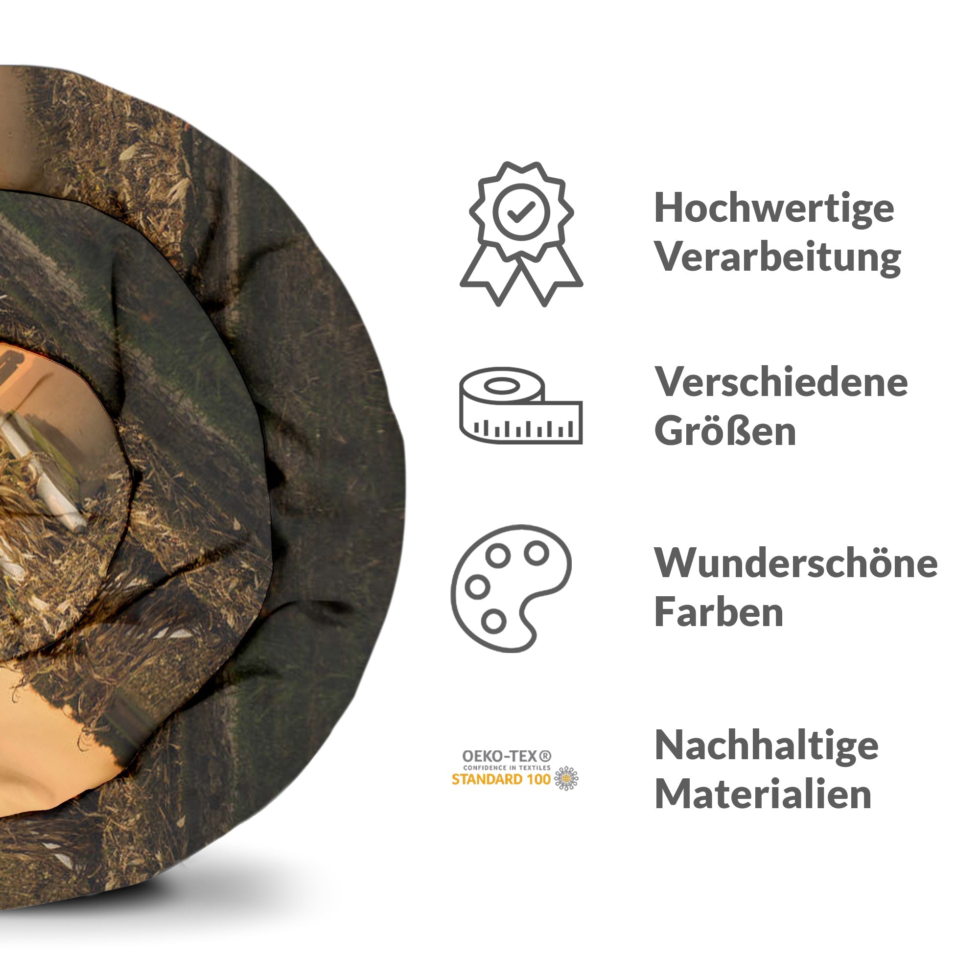 Juego de ropa de cama con manta terapéutica marrón Dreschmaschine