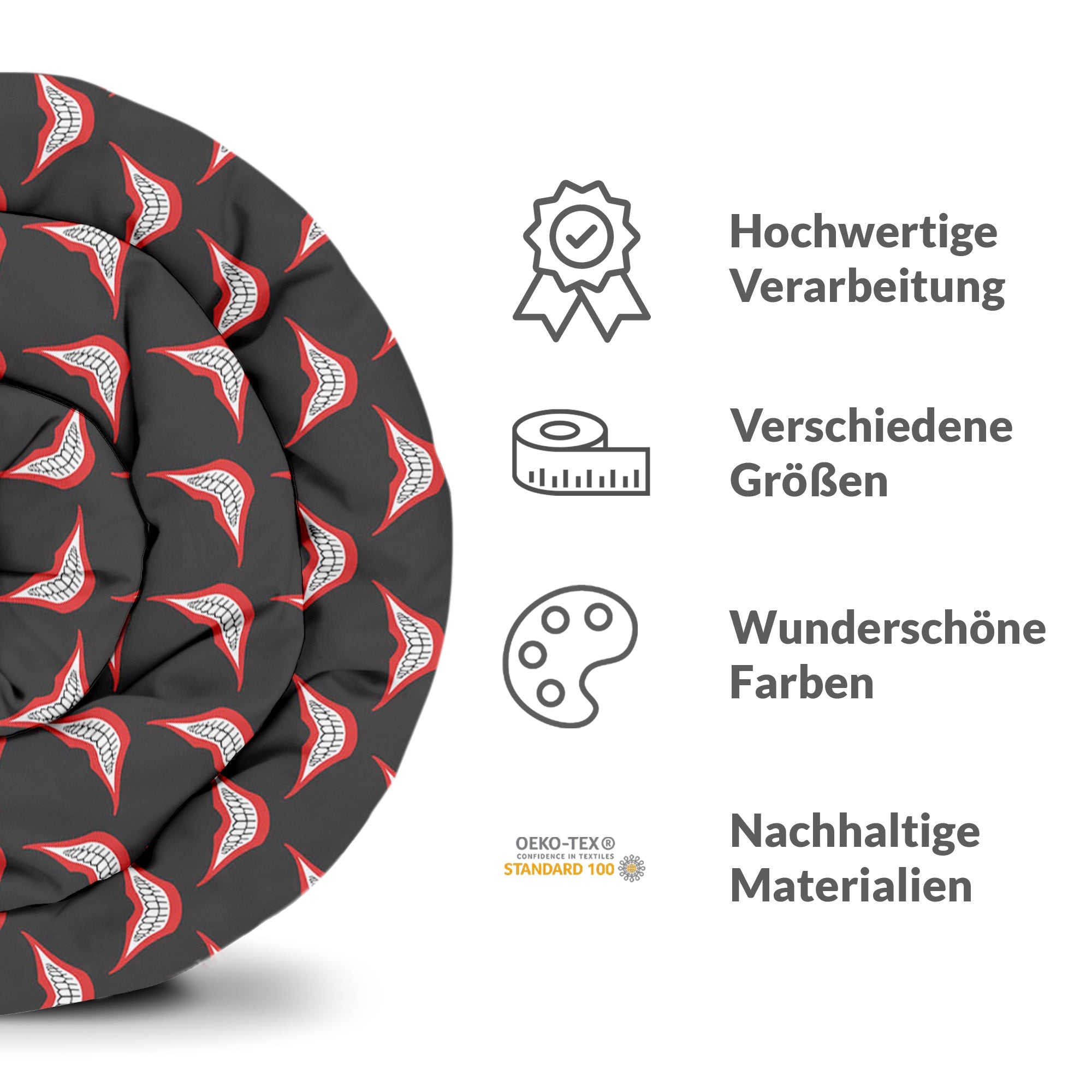 Juego de ropa de cama con manta terapéutica Boca sonriente