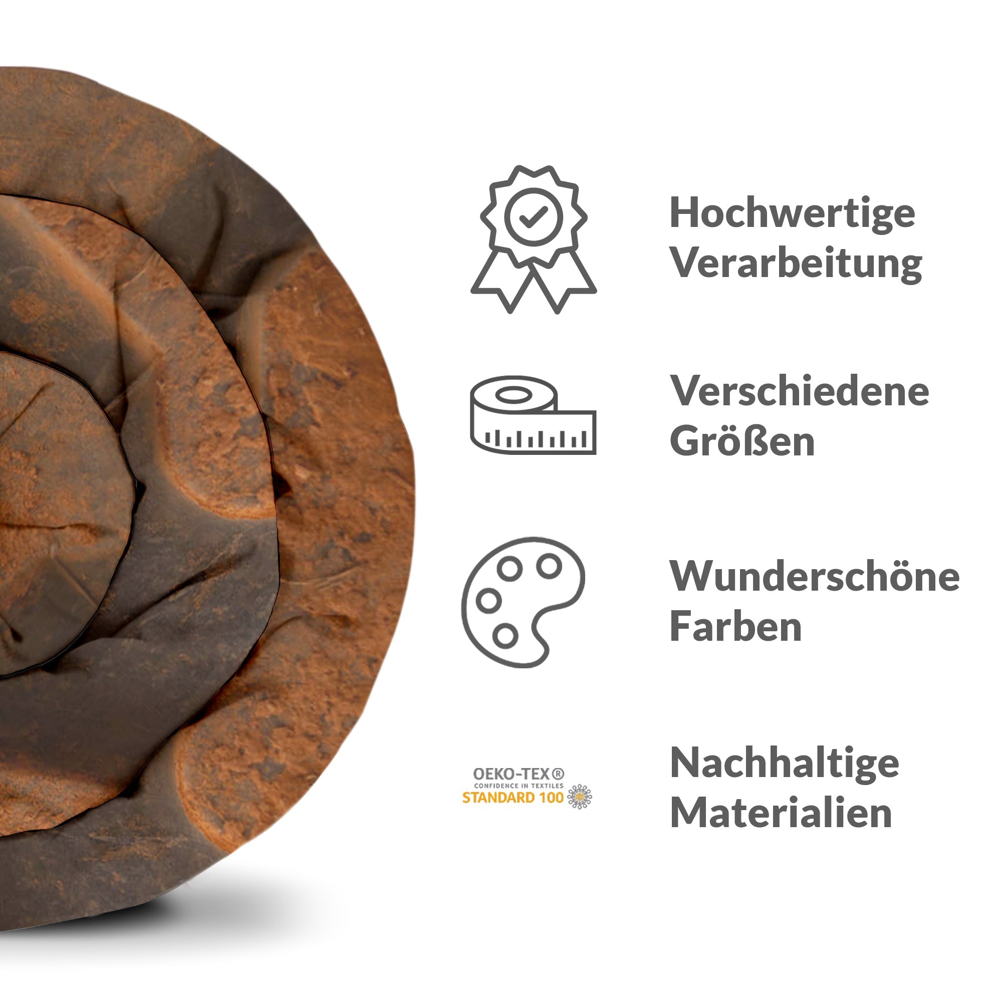 Manta terapéutica original - Funda de algodón Tierra marrón