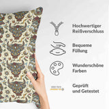 Almohada de salud con cabezas de animales coloridas