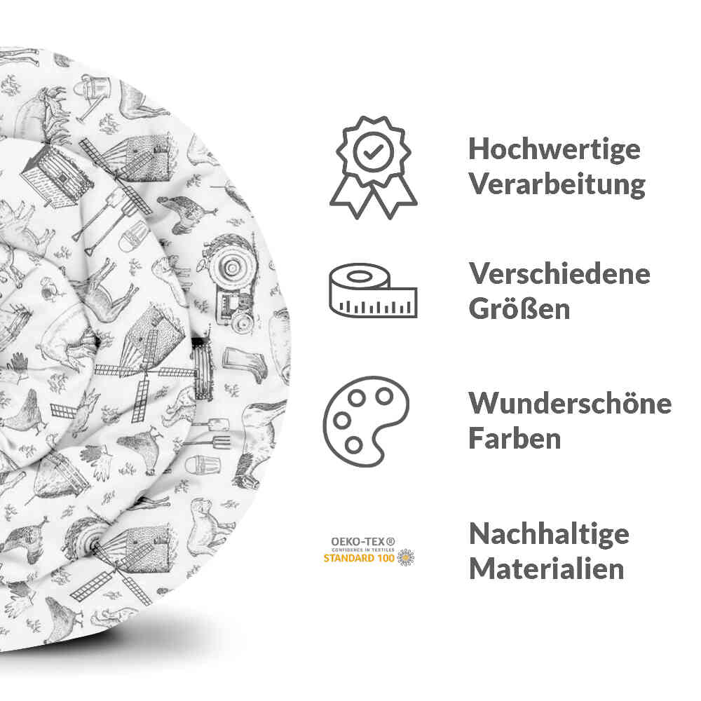 Juego de ropa de cama con manta terapéutica gris granja