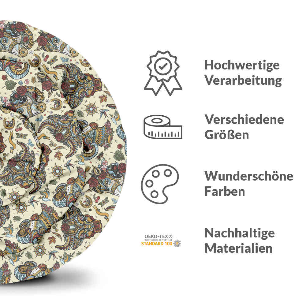 Juego de ropa de cama con mantas terapéuticas y cabezas de animales coloridas