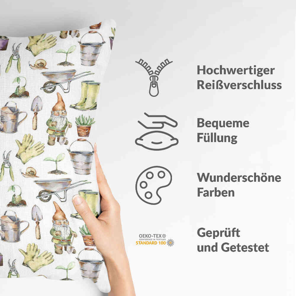 Almohada de salud blanca para jardinería