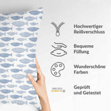 Almohada de salud peces azules