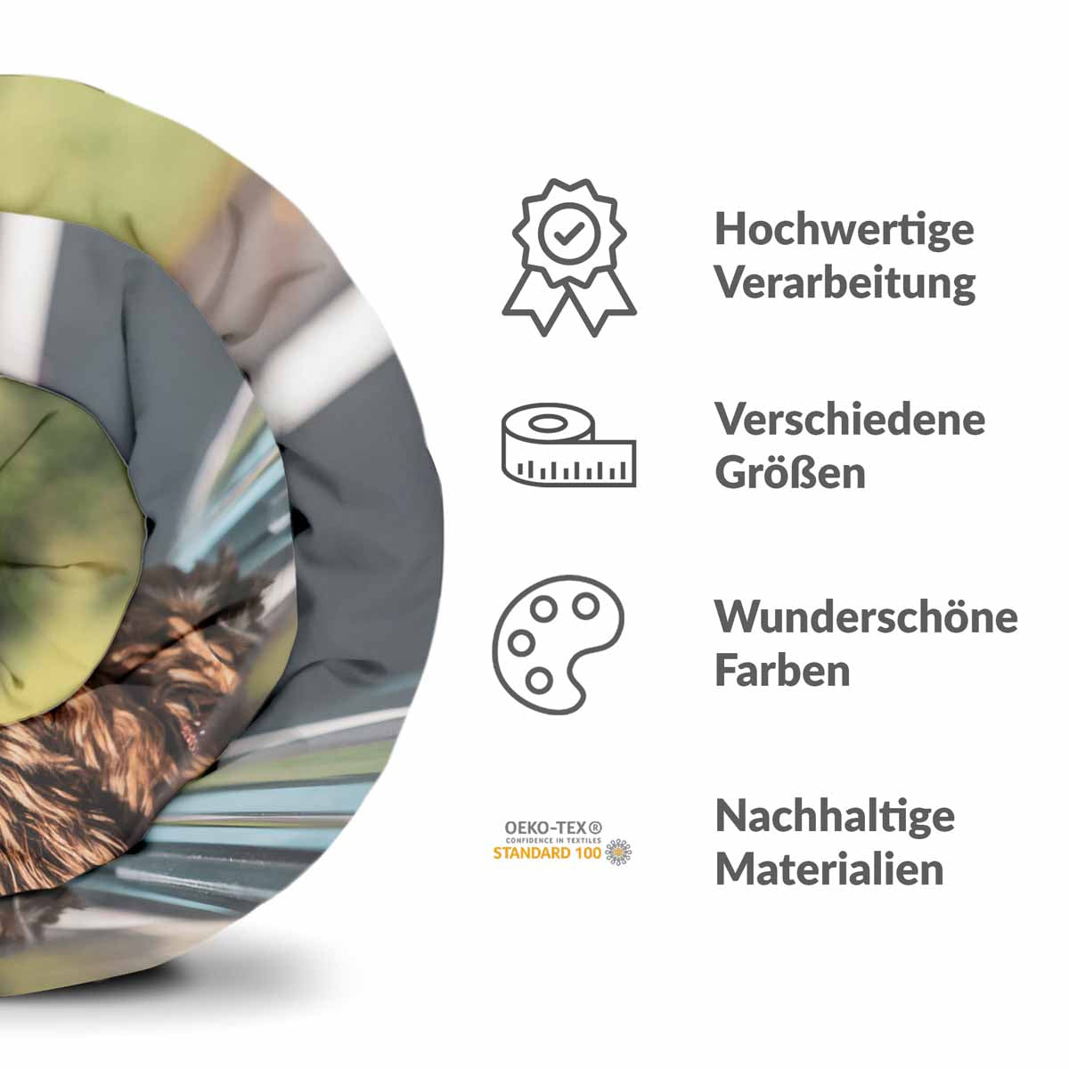 Juego de ropa de cama con manta terapéutica con perro en el coche