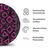 Manta terapéutica original - Funda de algodón rosa con formas Dalgona