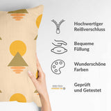 Almohada de salud con formas amarillas