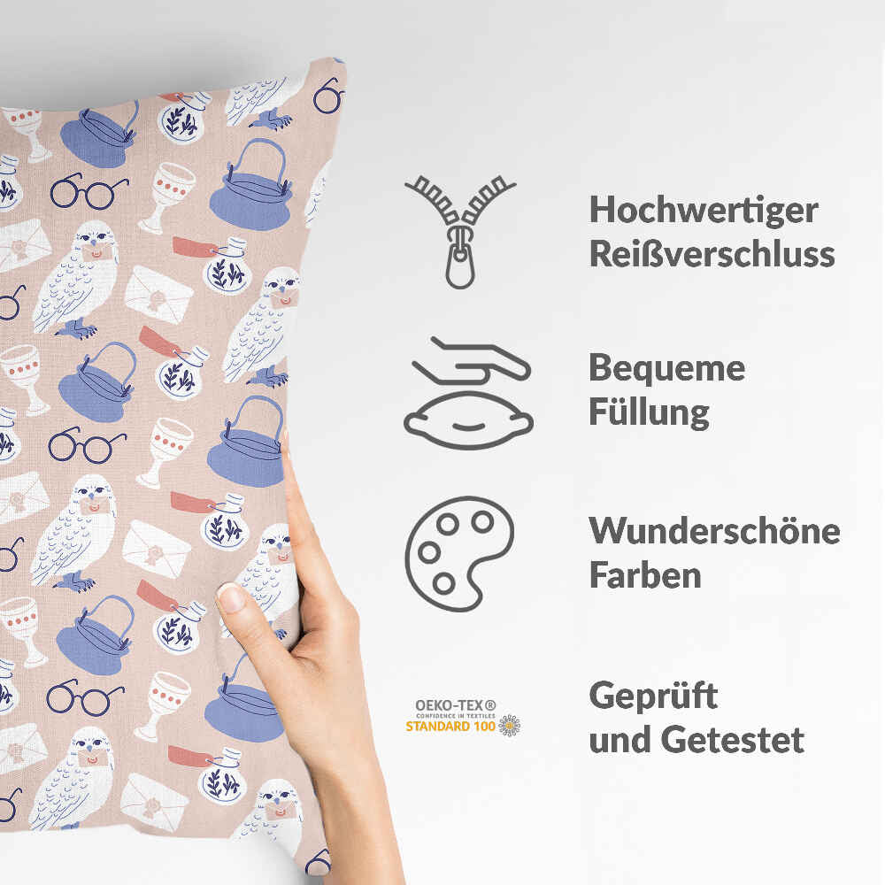 Almohada de salud con el búho de Harry