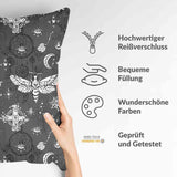 Almohada de salud negra libélula espeluznante