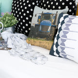 Almohada de salud tractor en azul