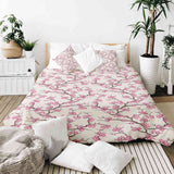 Set de ropa de cama con manta terapéutica flor de cerezo japonesa