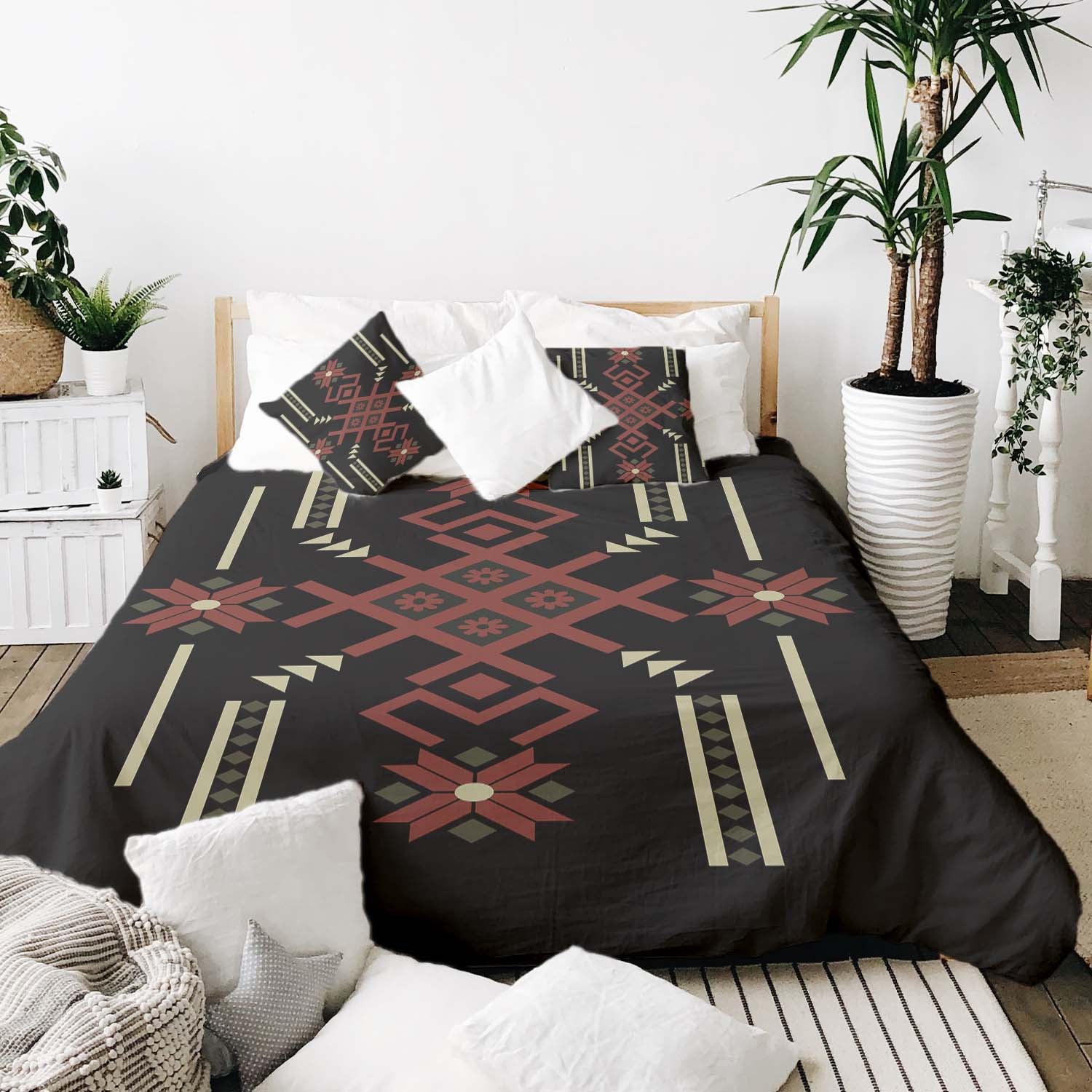 Set de ropa de cama con manta terapéutica y gran copo de nieve