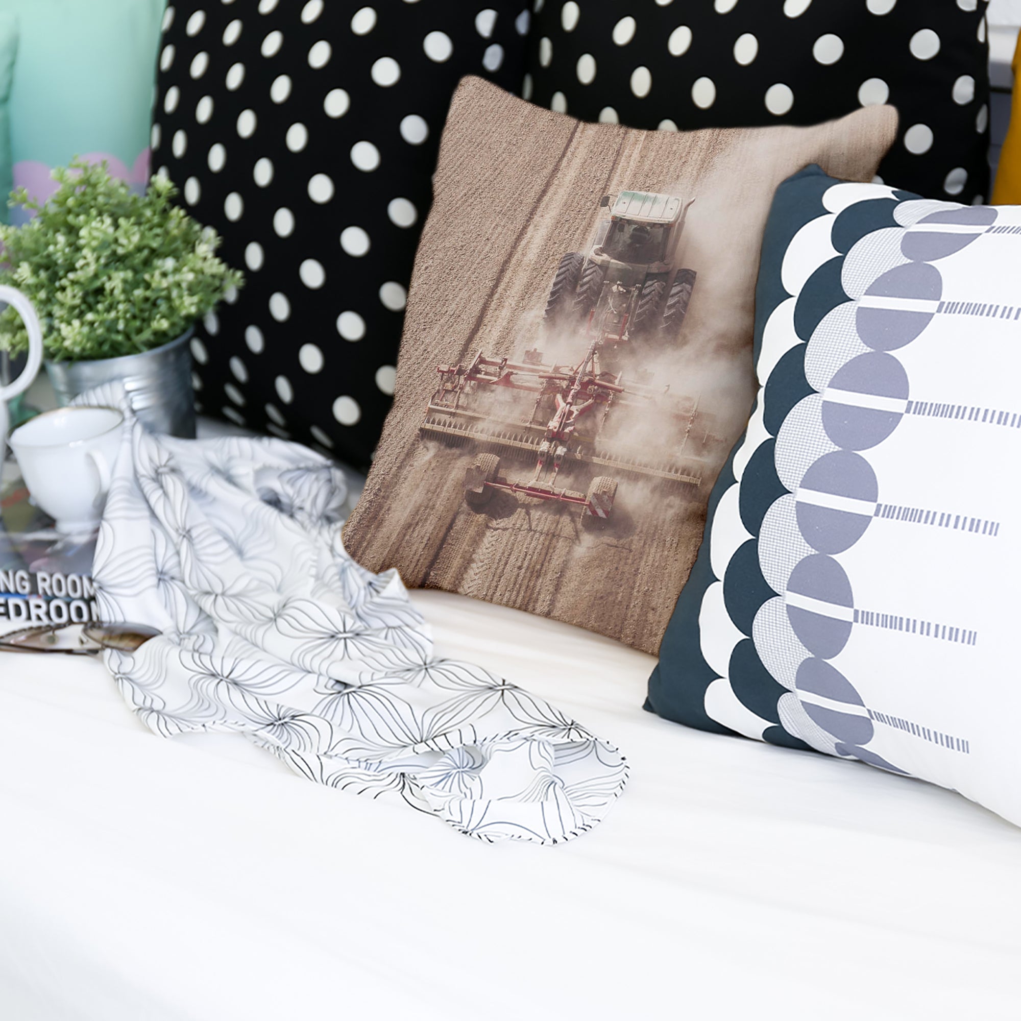 Almohada de salud tractor en polvo