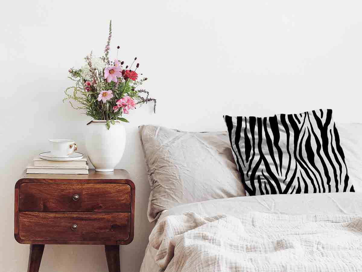 Almohada de salud con estampado de cebra