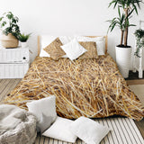 Set de ropa de cama con manta terapéutica y heno