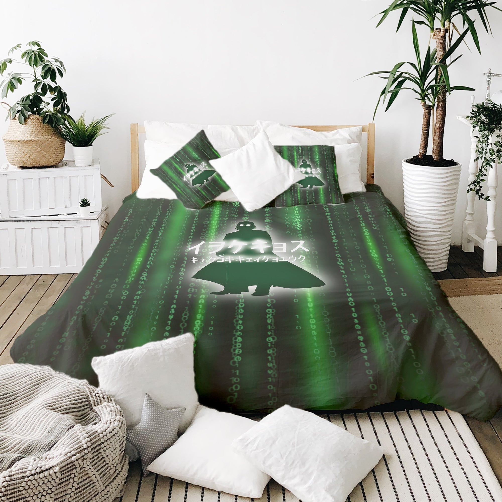 Set de ropa de cama con manta terapéutica verde Matrix II