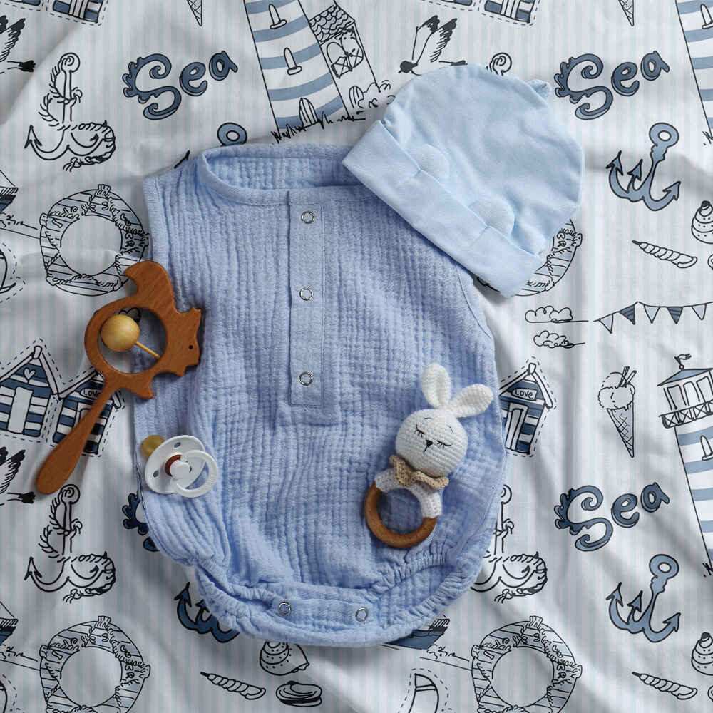 Juego de ropa de cama con manta terapéutica navegación marítima