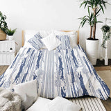 Set de ropa de cama con patrón a rayas de mantas terapéuticas