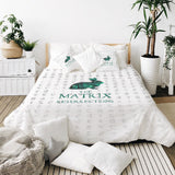 Set de ropa de cama con manta terapéutica blanca Matrix