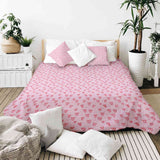 Manta terapéutica original - Funda de algodón rosa con corazones rojos