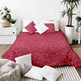 Manta terapéutica original - Funda de algodón roja con motivo de corazón rosa