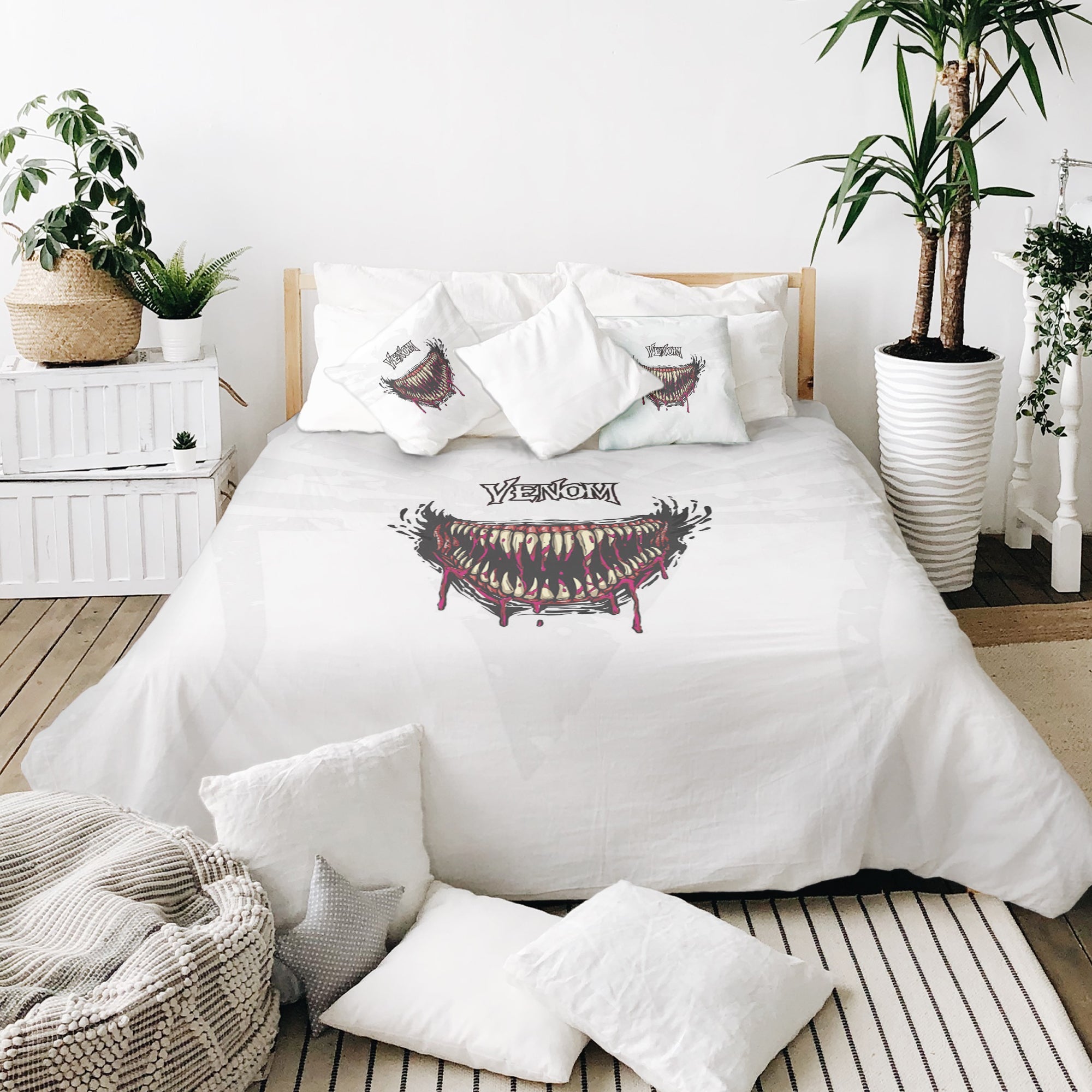 Set de ropa de cama para manta terapéutica blanco Venom