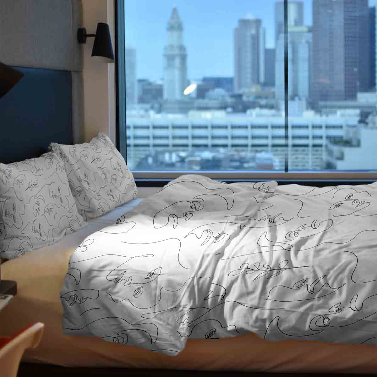 Juego de ropa de cama Theapiedecken con rostro de mujer Boho