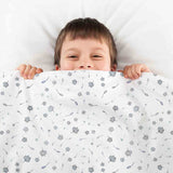 Set de ropa de cama con manta terapéutica hojas voladoras