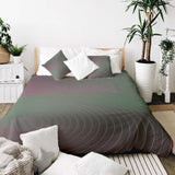 Juego de ropa de cama con mantas terapéuticas, degradado de colores y formas