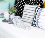 Almohada de salud con rayas transversales azules