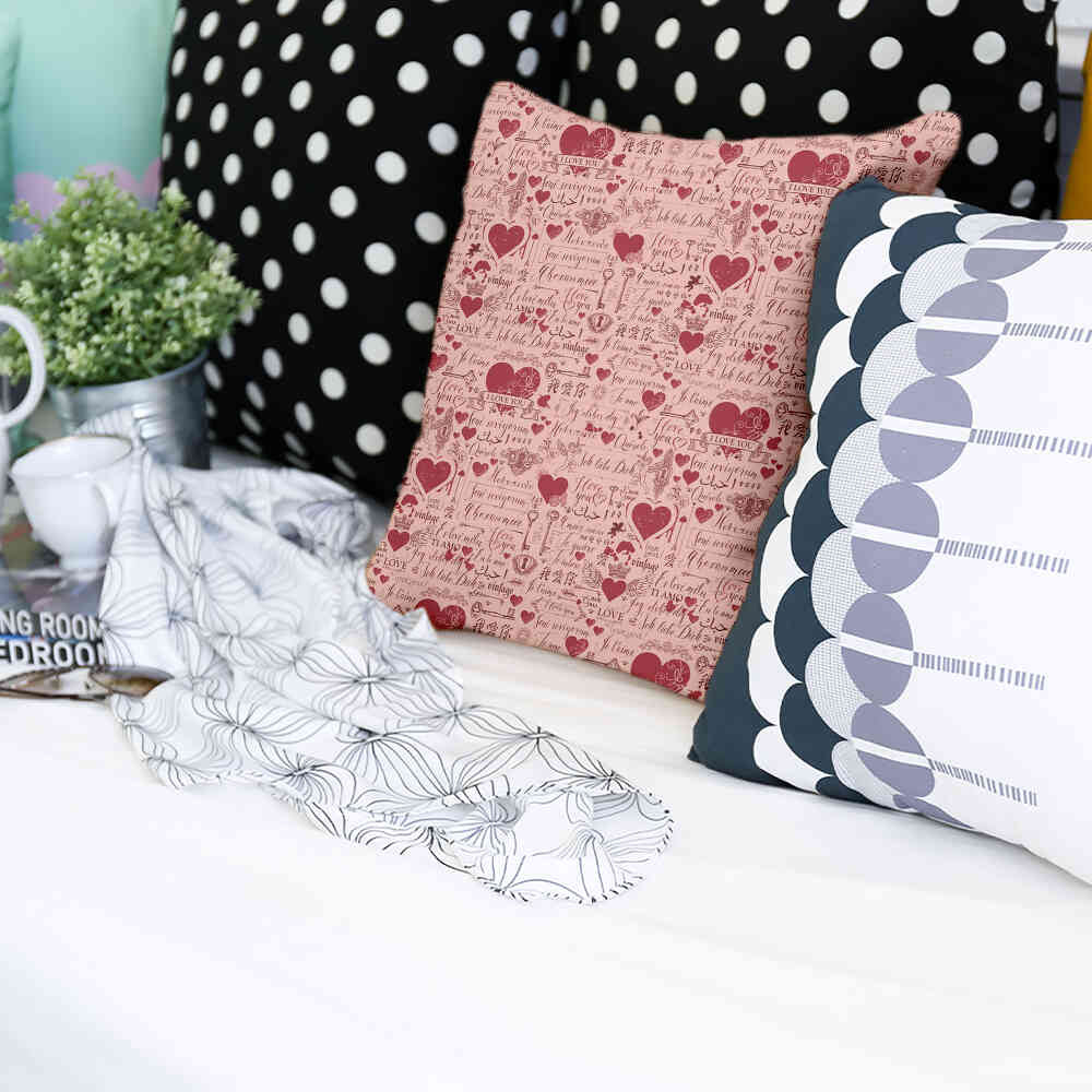 Almohada de salud rosa Te amo