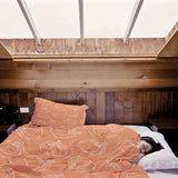 Set de ropa de cama con manta terapéutica naranja con calabaza