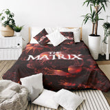 Manta terapéutica original - Funda de algodón roja con inscripción The Matrix