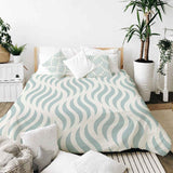 Set de ropa de cama con manta terapéutica ondas abstractas