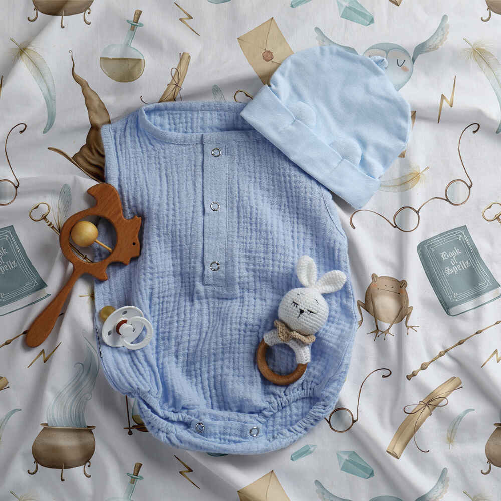 Juego de ropa de cama con manta terapéutica blanca cosas mágicas