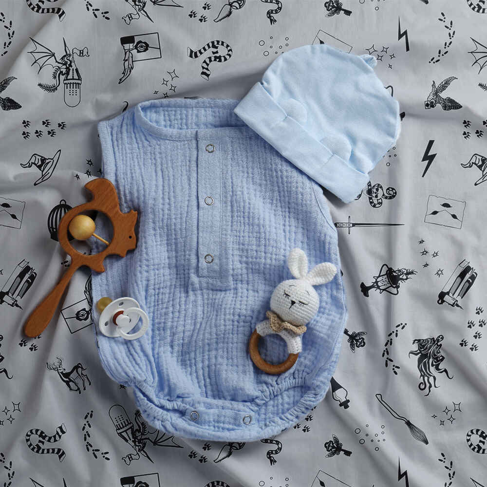 Set de ropa de cama con manta terapéutica gris magia