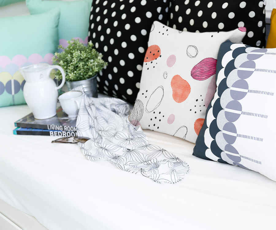 Almohada de salud círculos abstractos