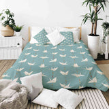Manta terapéutica original - Funda de algodón Funda Origami Cisne