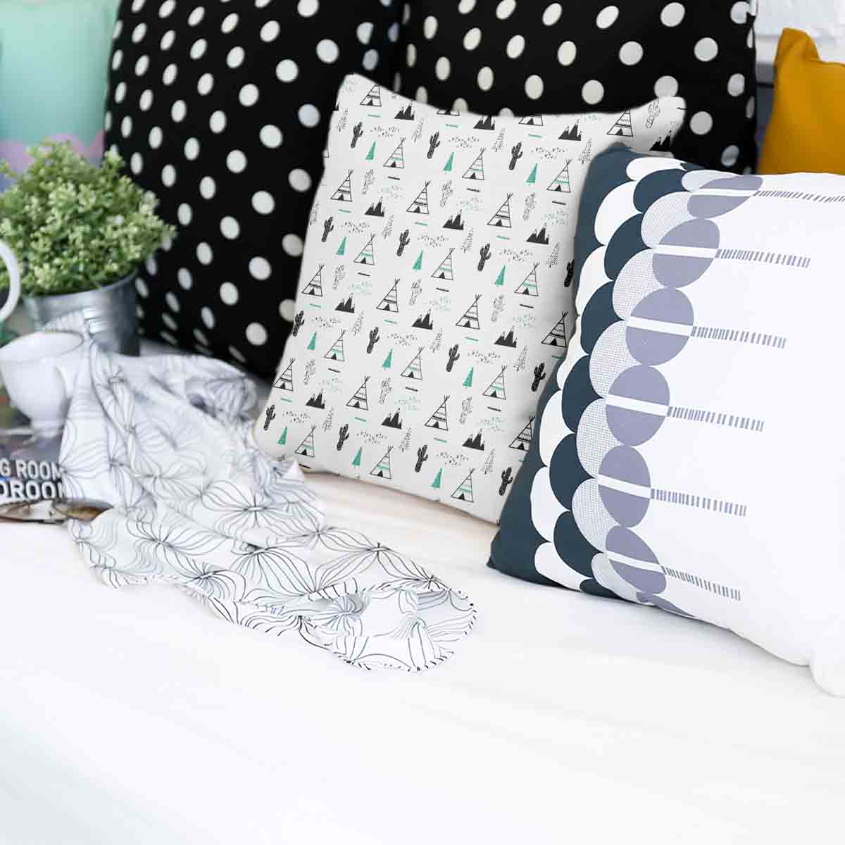 Almohada de salud blanca india